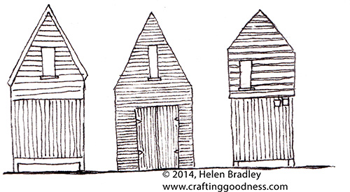 Thoughts on drawing old wooden houses | Crafting Goodness